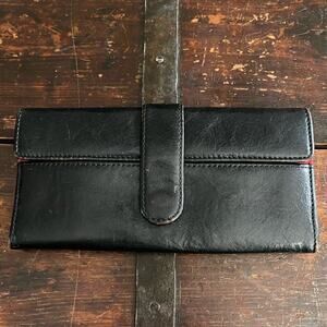 Hobo Black/Red Leather Wallet